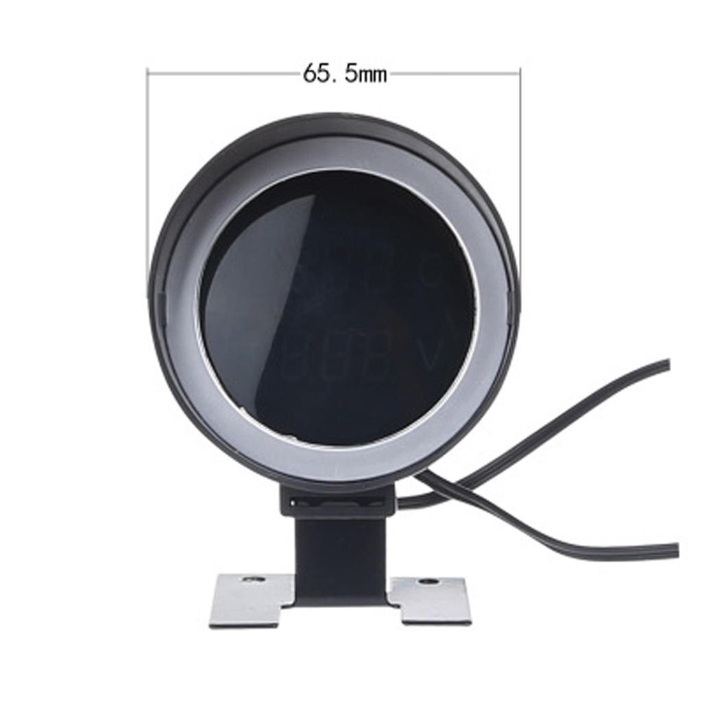 DC12V/24V Car Truck Water Temp Gauge Sensor 2 in 1 Round LCD Digital Voltmeter temperature Gauge Meter Universal Car Truck Meter