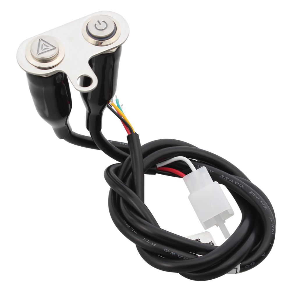 LED Motorcycle Scooter ON OFF Warning Flasher Signal Switch Manual Control Button Hazard Light Switch Electric Bicycle: 1 SET Switch