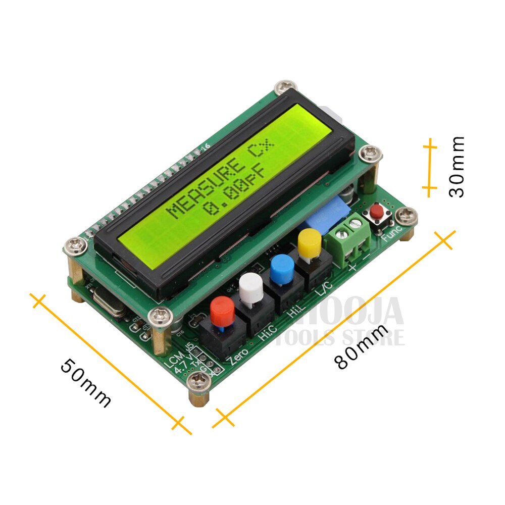 Multi-Function Digital LCD Capacitance Meter Inductance Table Measuring Instrument Frequency 1pF-100mF 1uH-100H LC100-A