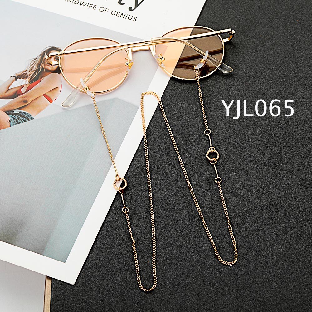 1Pcs Eyeglasses Chains Women Metal Sunglasses Reading Glasses Cords Vintage Glasses Holder Strap Lanyards Eyewear: YJL065