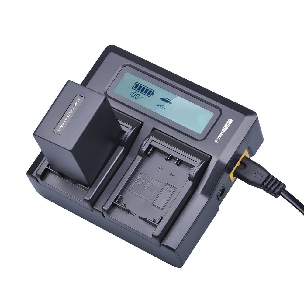 LCD Rapid Dual Charger voor NP-FH100 NP-FV100 FV100 NP FV100 Sony DCR-DVD103 XR100 HDR DCR serie HDR-XR550/E HDR-XR350