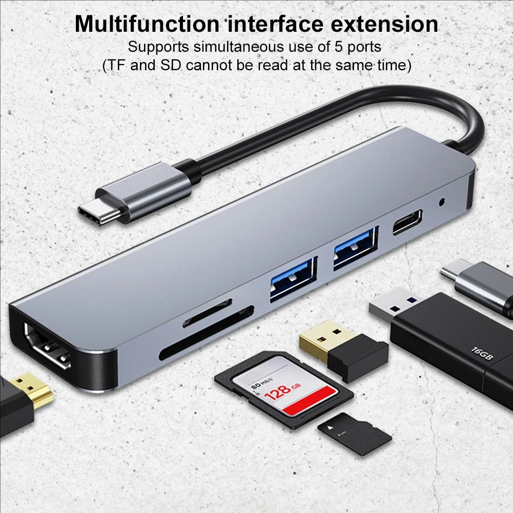 Type-c otg hub usb c til hdmi adapter 4k hdmi og pd hurtigopladning usb multiport hub