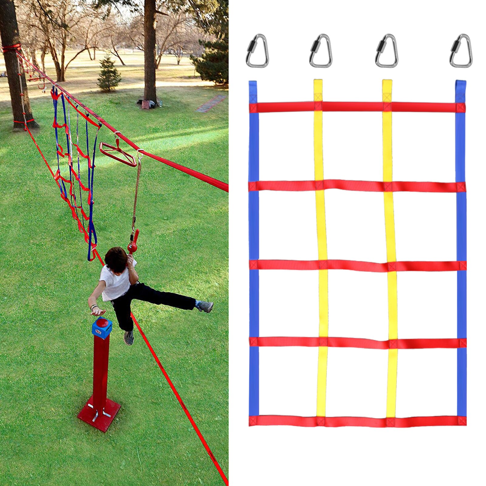 Children Climbing Net Kids Climbing Cargo Net Mesh Outdoor Physical Training DIY Climbing Accessories Ninja Rope Arm Training