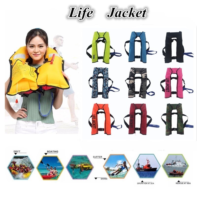 Swiming Life Vest-chaleco salvavidas de pesca, 5 segundos, automático, inflable, de rescate, 15kg, kayak de flotabilidad, mujer/hombre