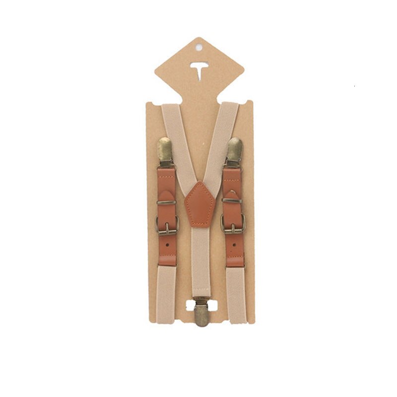 2cm Elastic Suspenders Solid Baby Boy Suspenders Children Retro Braces Adjustable Y-shape Back Kids Suspenders Ring Bear: 2