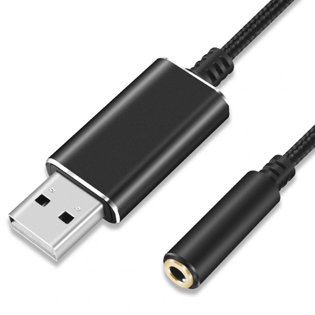 USB o Adapter External Sound Card with 3.5mm Headphone and Microphone Jack for Windows/Mac/Linux/Pc/Laptops/PS4