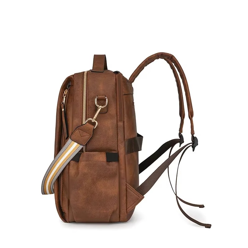 Rucksack-Geldbörse für Damen, wasserdichter PU-Leder-Rucksack, Diebstahlschutz, leicht, modisch, Mehrzweck-Reise-Umhängetasche, Handtasche