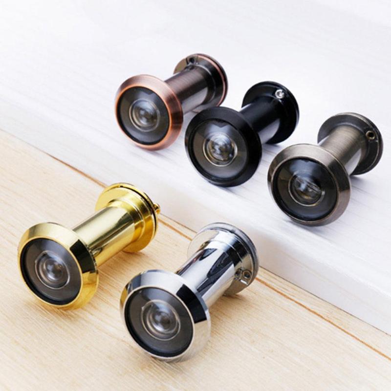 Door Eye Hole 200 Degree Wide Angle Door Viewer Hidden Door Security Glass Lens Peephole Viewers Adjustable V7V9