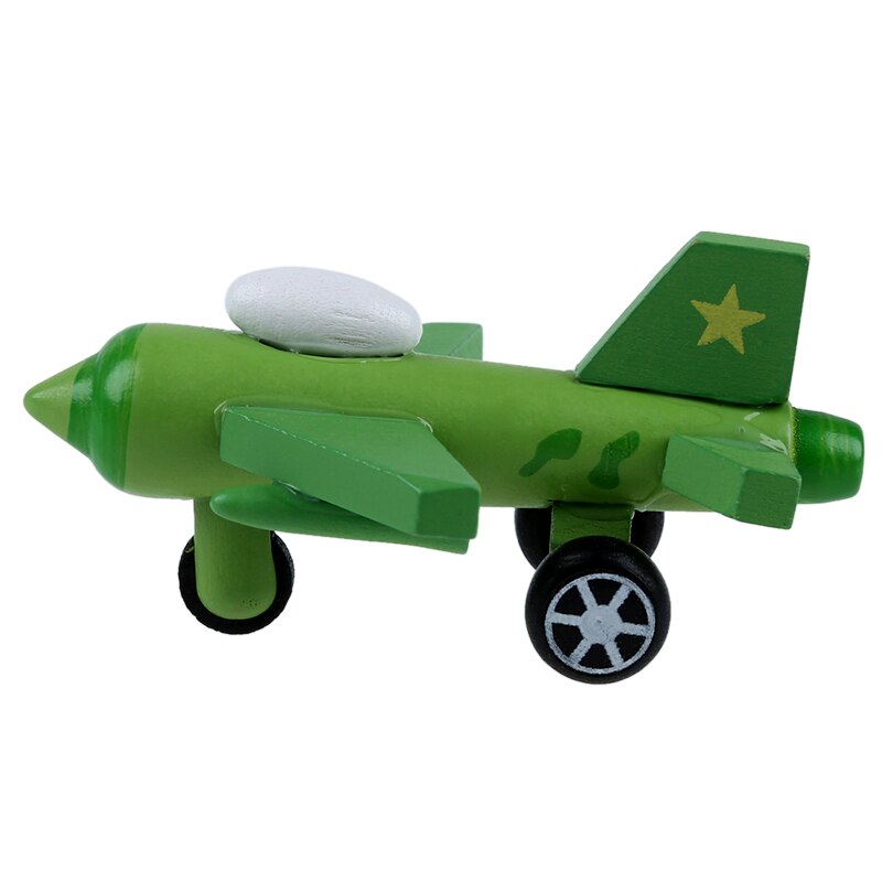 Set of 12 Wooden Airplane Model Educational Toys