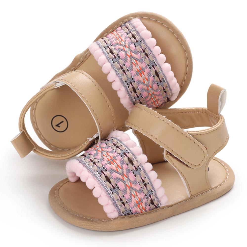 Sommer Baby Mädchen Blumen Druck Anti-Slip Atmungs Sandalen: K / M 2