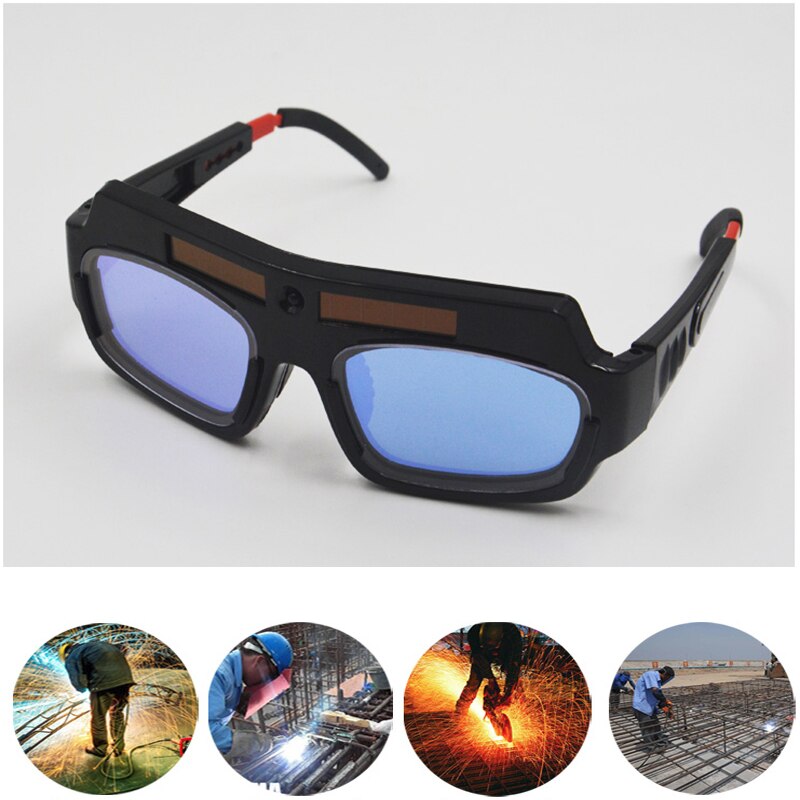 Welding Glasses Automatic Dimming Anti-Glare Goggles Argon Arc Solar Powered Ultraviolet-proof Soldering Eyeglass