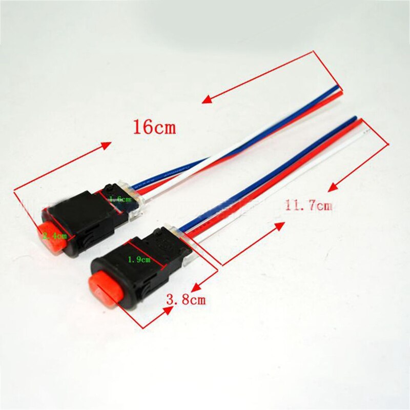 De Flash de advertencia de peligro luz de emergencia lámpara de señal interruptor doble botón interruptor intermitente con 3 cables de Piezas de motocicleta