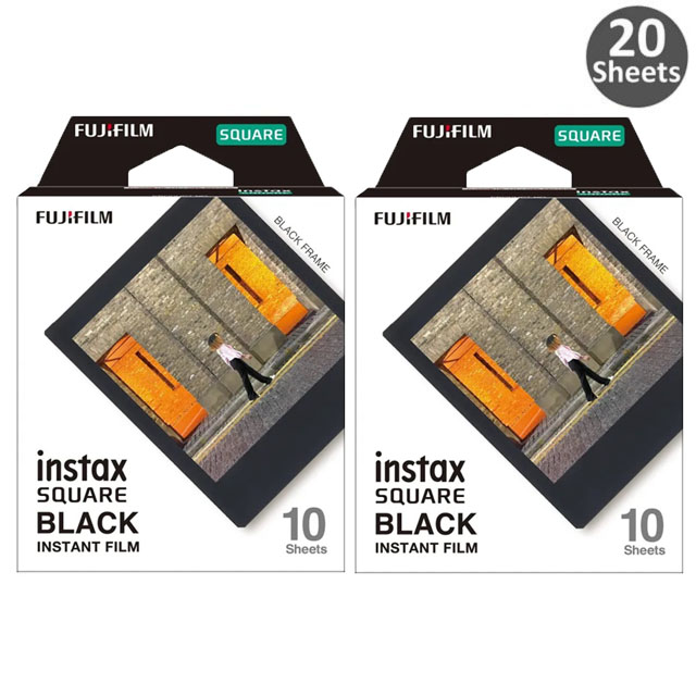 Fujifilm Instax Mini Film carré papier Photo bord noir/blanc 10-50 feuilles pour caméra Instax SQ10 SQ6 SQ20 partager imprimante SP-3: WHITE