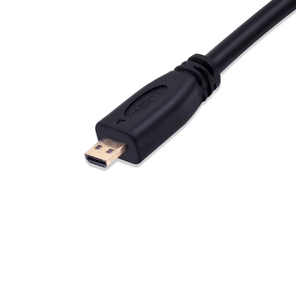 Male Micro HDMI to Female VGA Adapter Active Micro HDMI to VGA Video cable Converter for Laptop Projector HDTV