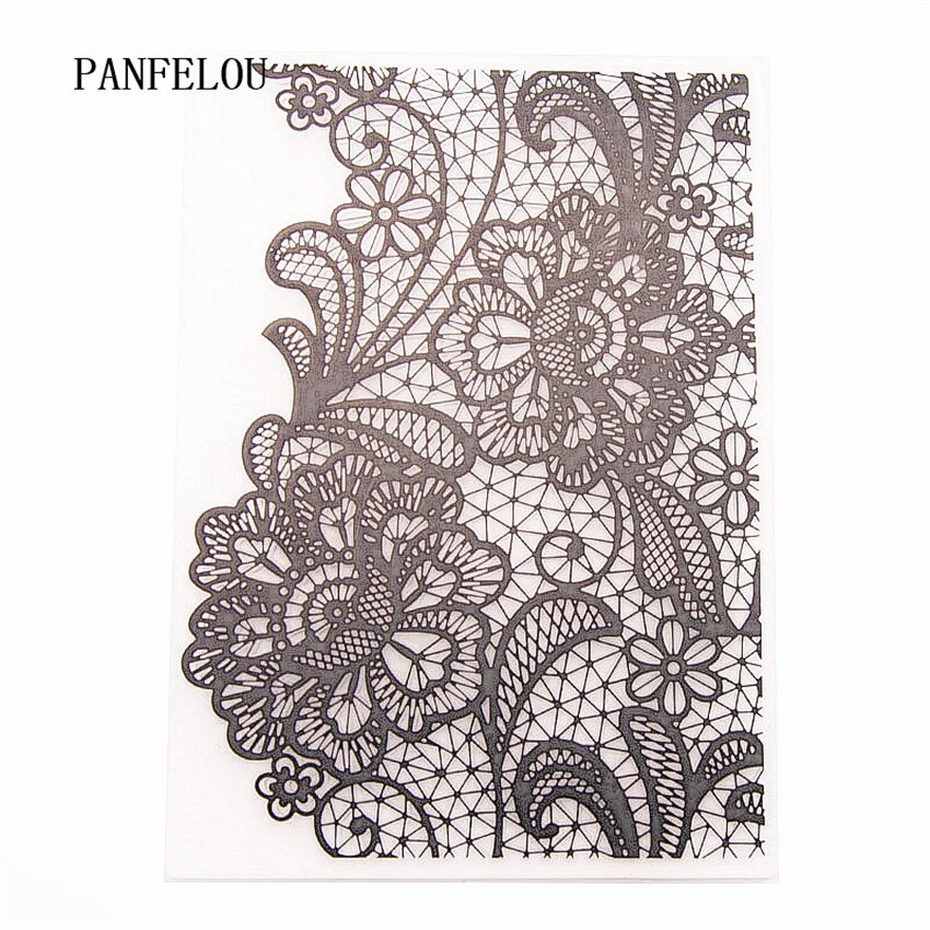 PANFELOU 10.5x14.8cm flower falls Embossing folders Plastic For Scrapbooking DIY Template Fondant Cake Photo Album Card Making