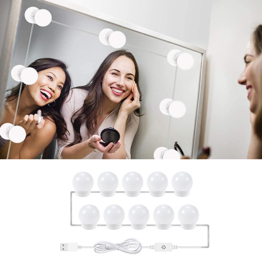 5v touch dimbare led-verlichting voor kaptafels, usb-lampen voor hollywood-kaptafels voor make-up, kaptafel, slaapkamer, badkamerdecoratie