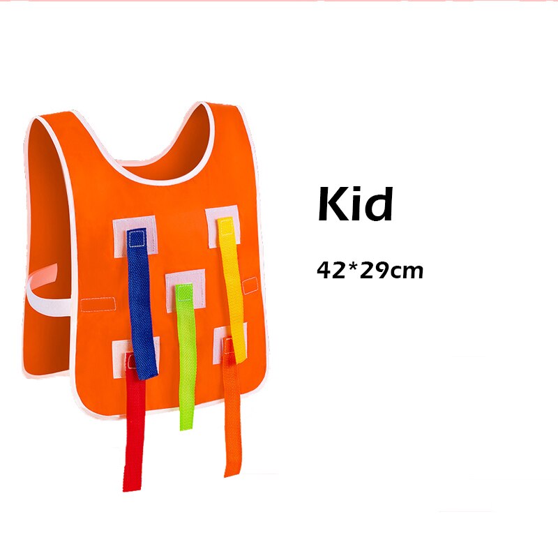 2Pcs Kids Outdoor Funny Game Vest Training Equipment Toys For Children Adult Boys Girls Teamwork Sport Game Toy: Kid Vest Orange