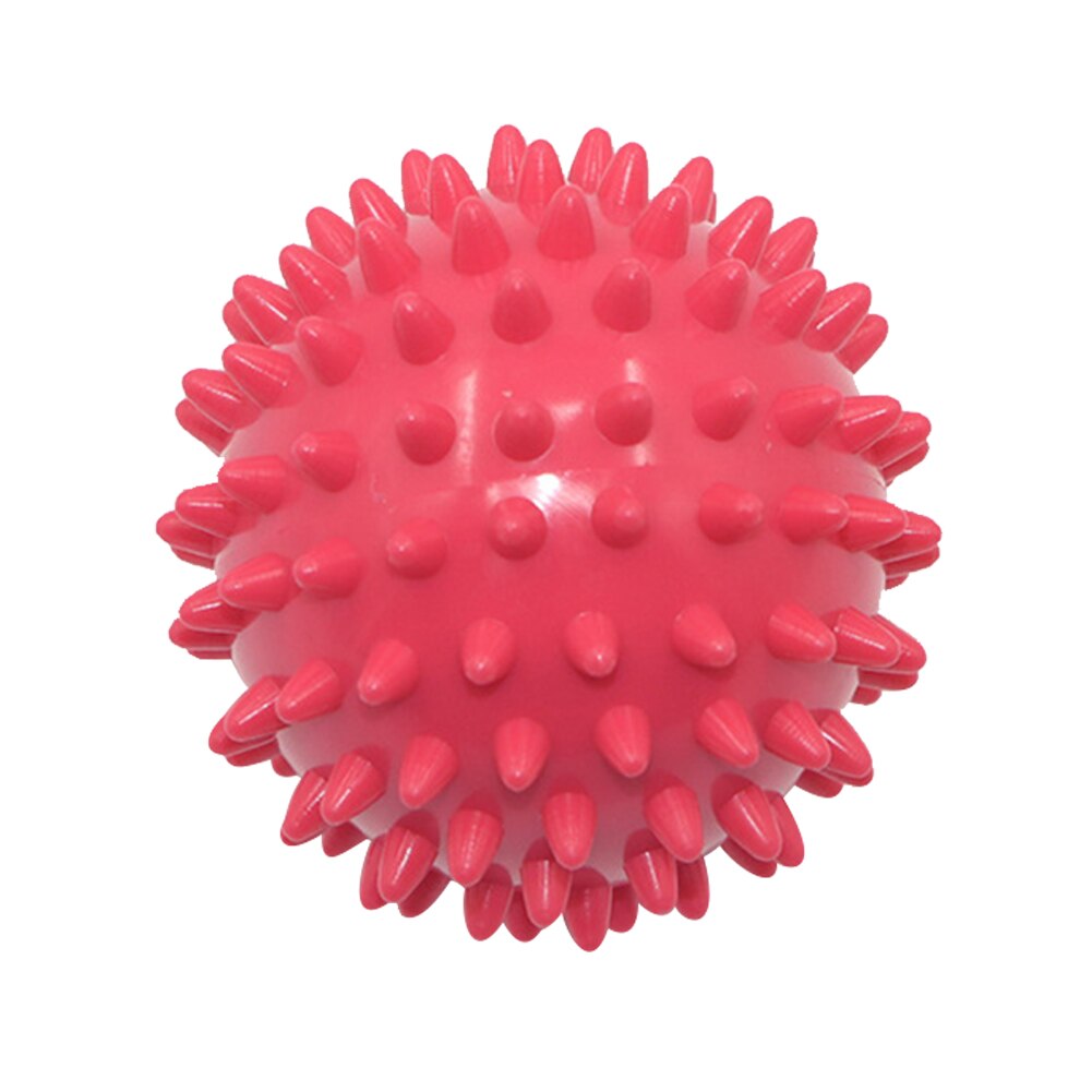 2 stk pvc massasje ball 7.5cm spike ball acupoint grip ball point nail fascia yoga ball fitness ball hedgehog ball: Rød