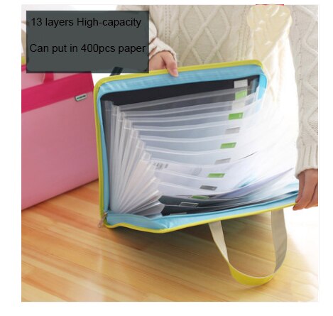 13- lag stort dokumentpose harmonika  a4 klassificering testpapir værktøj forretning udvide filmapper arkivering produkter