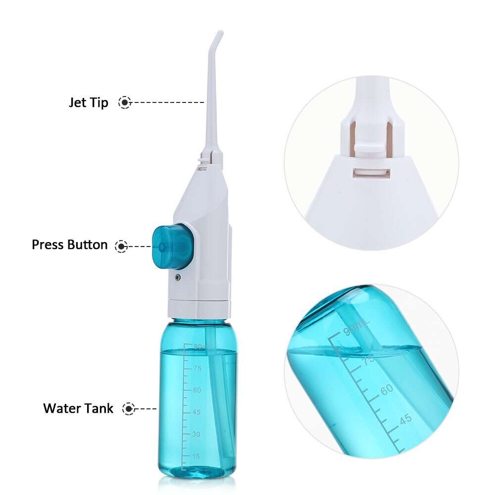 Waterdichte Monddouche Tand Cleaning Tool Kit Usb Oplaadbare Draadloze Dental Water Jet Floss 90Ml Water Tank Tanden Schoner