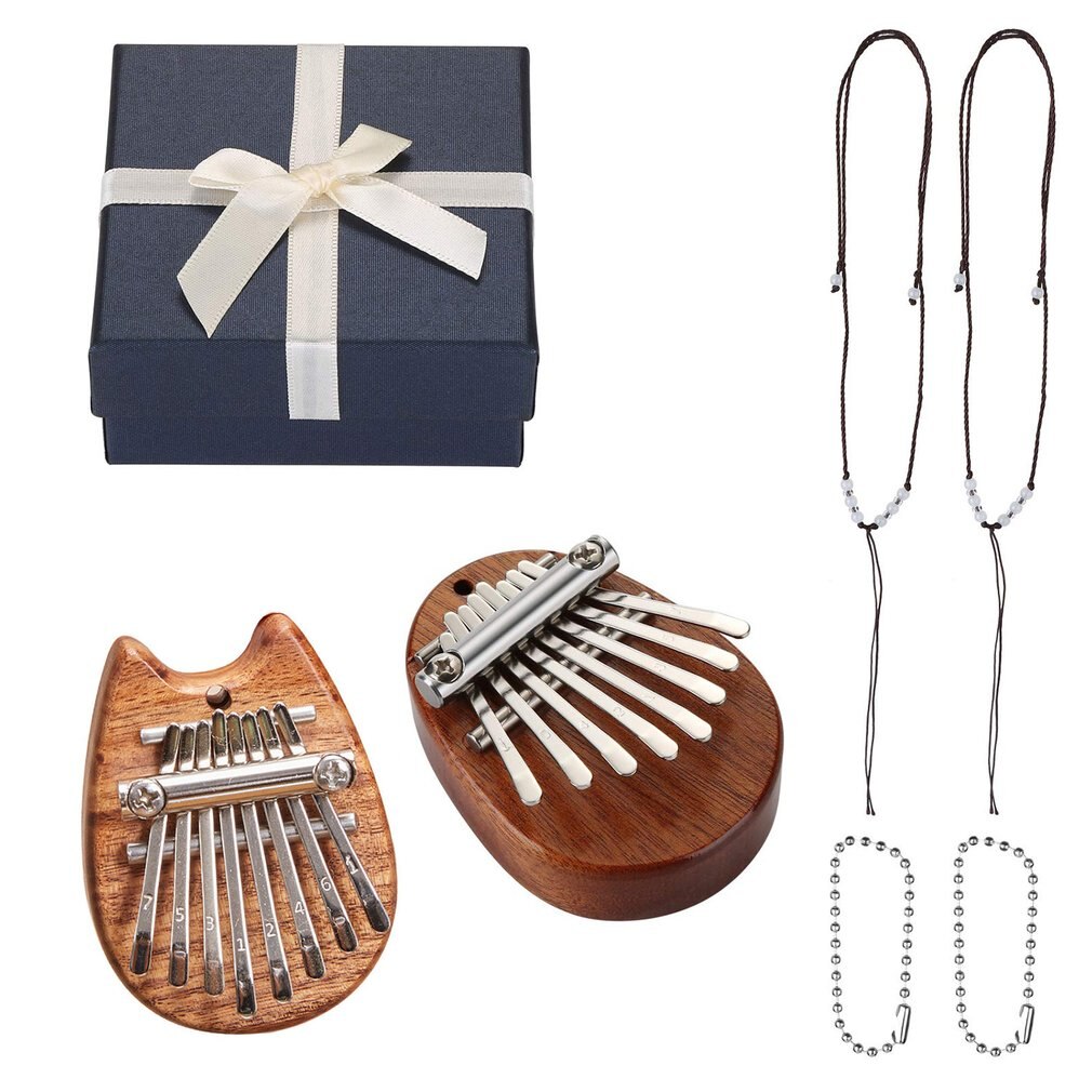 Mini Piano à pouce Kalimba 8 touches, exquis, clavier à grands sons, Instrument de musique E4W, Portable, pendentif, , nouveauté