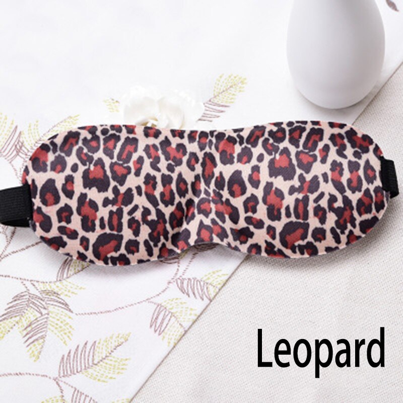 1PCS Sleeping Eye Mask 3D sleeping eye cover Soft Comfort Natural Blindfold Shield Eyeshade Cover Eyepatch: Leopard