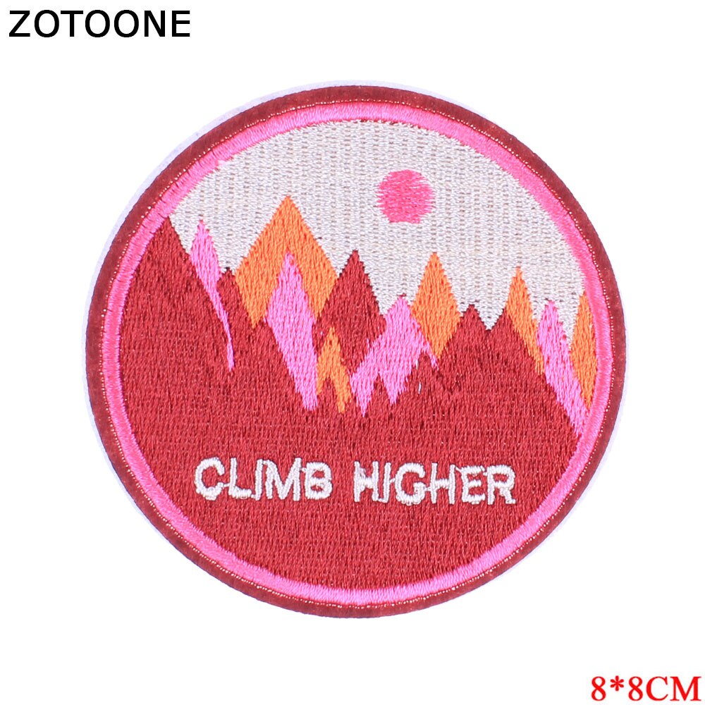 Zotoone Kleurrijke Letters Cirkel Patch Voor Kleding Geborduurde Kleding Patches Toepassingen Badges Stickers Applique Voor Kledingstuk: 728