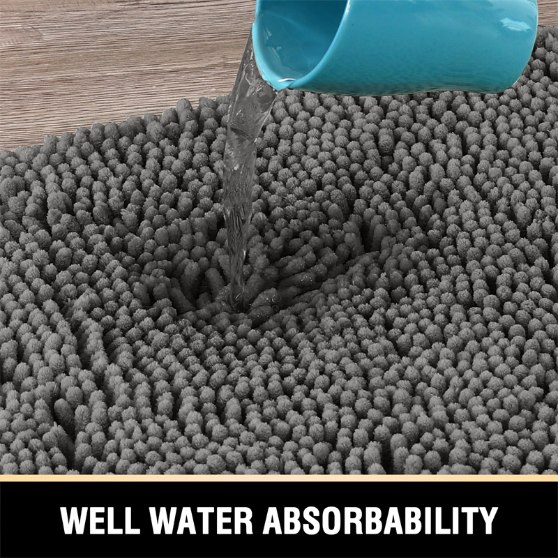Chenille Absorberende Badkamer Vloermat Antislip Badkamermatten Badkleed Lang Haar Vloermat Slaapkamer Deur Tapijt Woondecoratie