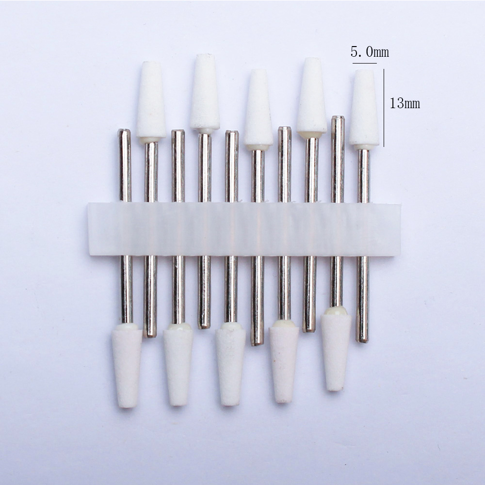 10pc Nail Drill Bits Set Ceramic Stone Manicure Drills Milling Cutters Cuticle Remover Files Electric Burr Tools: plum