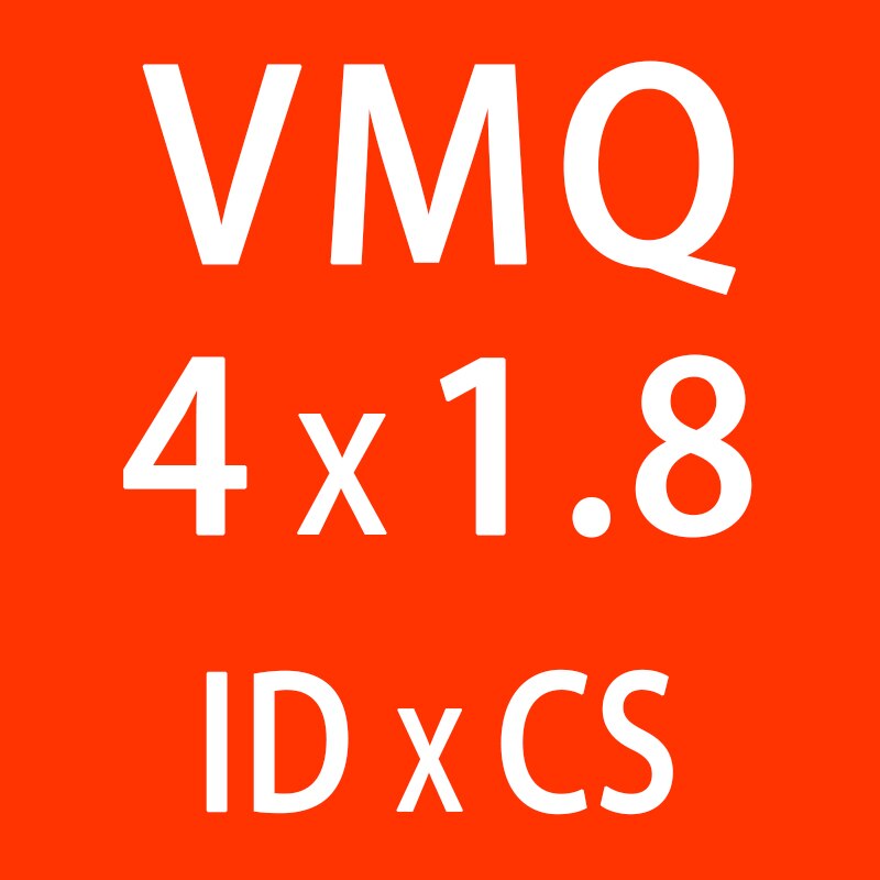 10 stk / parti silikone ringe silikone / vmq o ring 1.8mm tykkelse  id1.8/2/2.24/2.5/2.8/3.15/3.55/3.75/4mm gummi o-ring tætningspakning: Id4mm