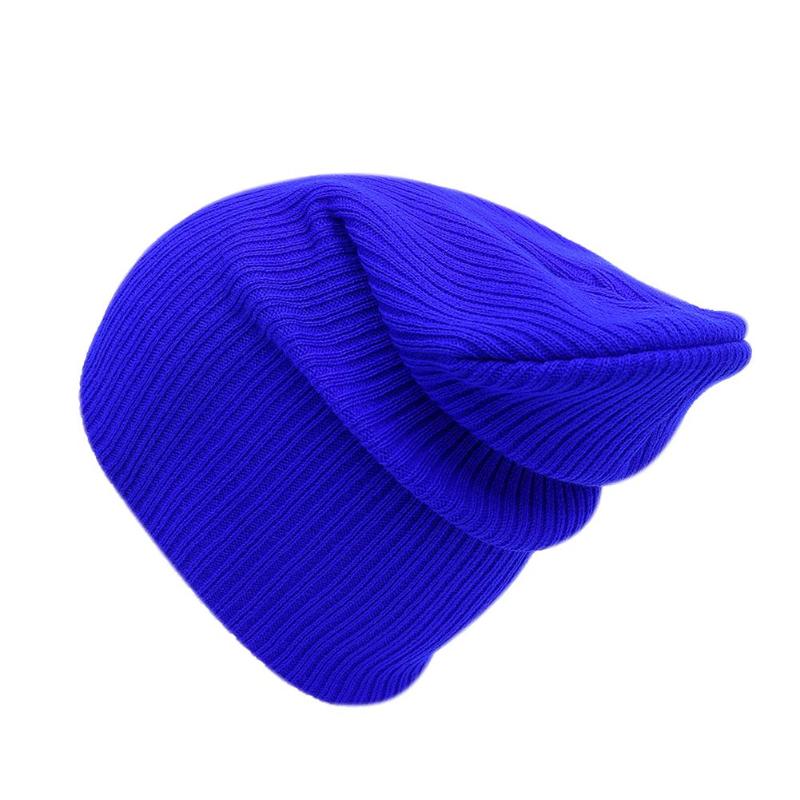Höst vinter mjuk stickad mössa dam keps dam bomull skullies & beanies enfärgad taklist hattar kvinnlig solid huva