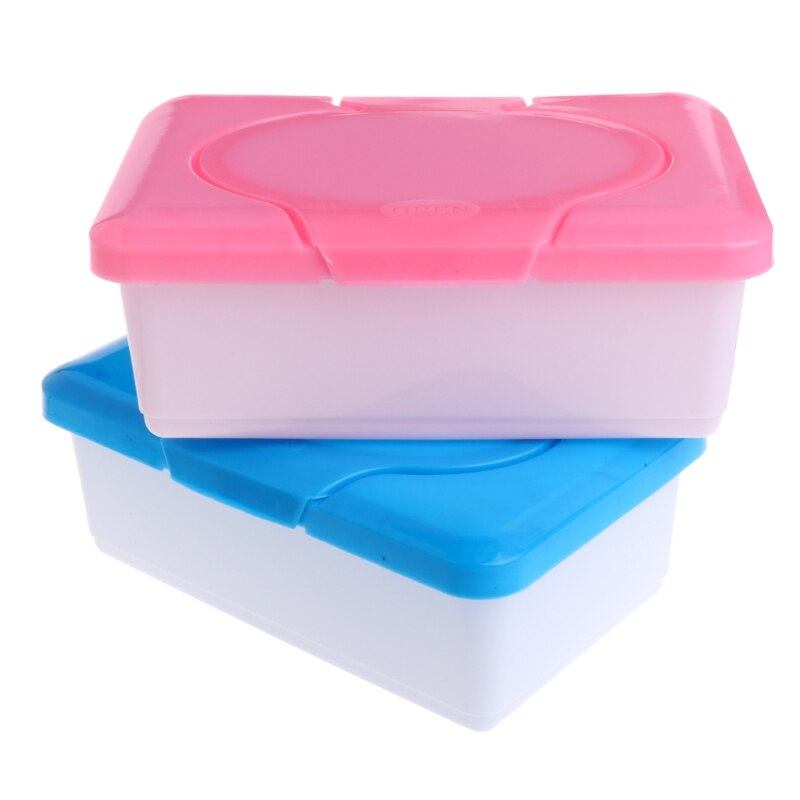Dry Wet Tissue Paper Case Baby Wipes Napkin Storage Box Plastic Holder Container
