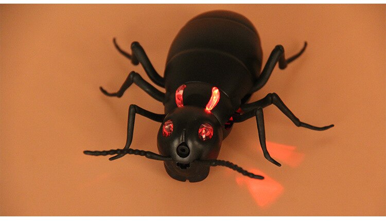 [Funny] Joke toy Remote control animal LED light RC insects Ant Cockroach Spider electronic pet robot model Prank toy Trick toy