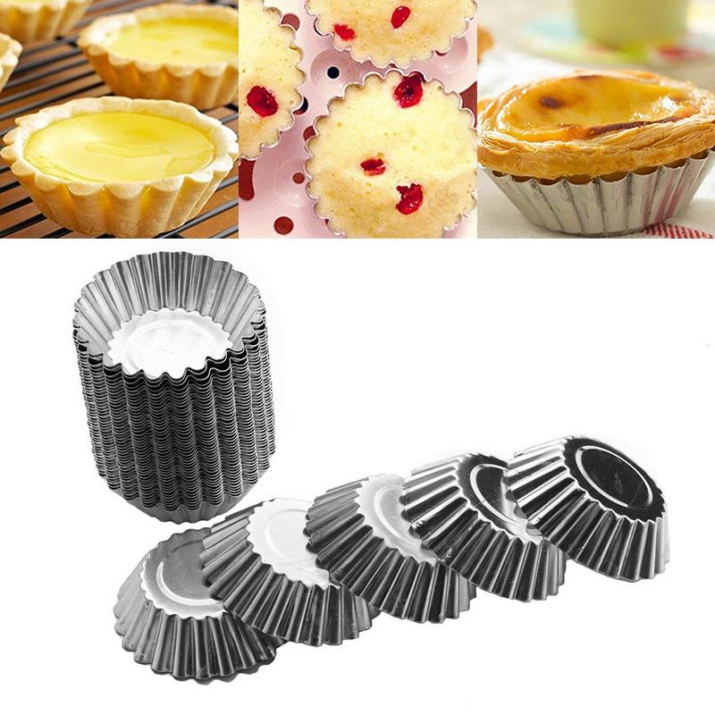 5 10 20 100 Pcs Ei Tart Mallen Rvs Cupcake Mold Ve Grandado