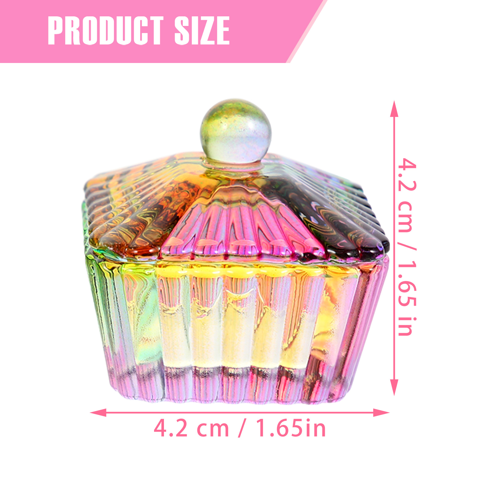 Taza líquida de manicura práctica, vaso con tapa de vidrio para salón de uñas, suministro de manicura, 2 piezas