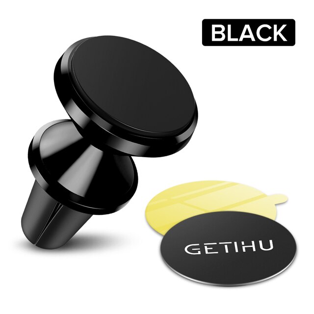 GETIHU Magnetic Car Phone Holder Universal Air Vent Clip Mount Magnet Mobile Cell Stand For iPhone 11 Pro Xs Max 7 8 Plus Xiaomi: Black