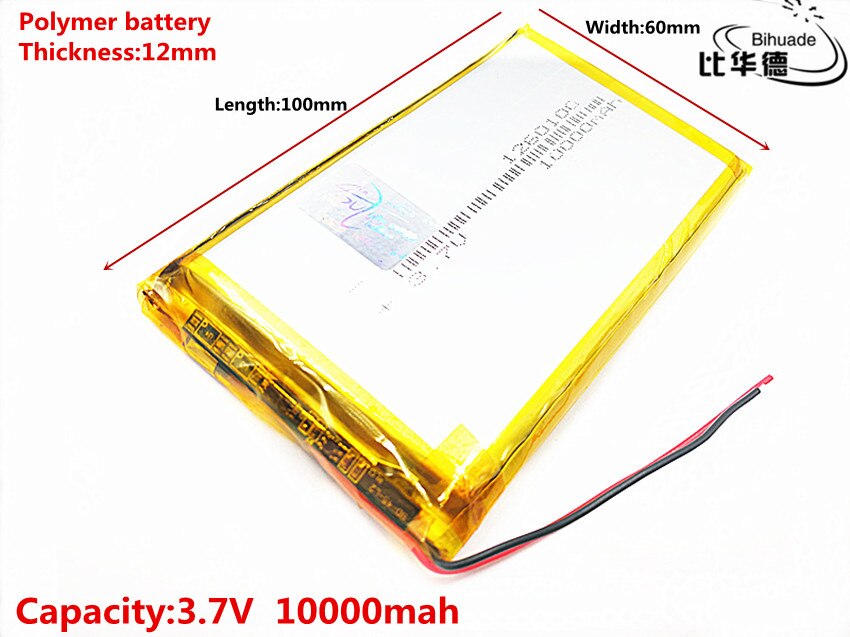3.7 V 10000 mAh 1260100 bateria litowo polimerowa bateria li-po akumulator litowo-jonowy akumulator lipo komórki robić Electrograph PDA przenośny głośnik zabawki: Default Title