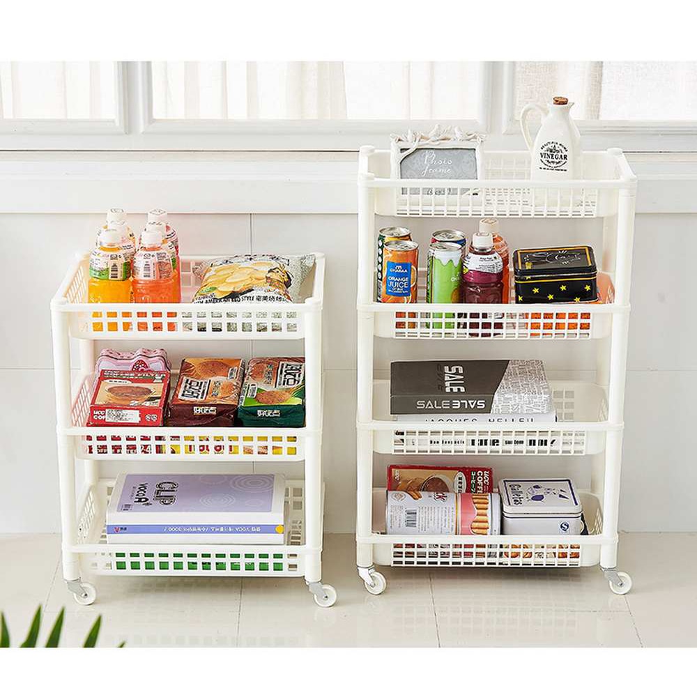 Detachable Plastic Durable Storage Rack Removable Storage Shelf Kitchen Bedroom Bathroom Makeup Living Room Storage Rack