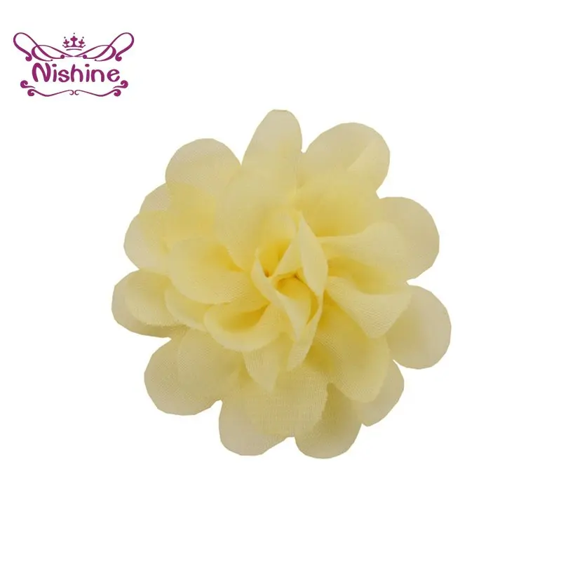 Nishine-Mini Chiffon Tecido Flores para Mulheres e Meninas, Headband, Grampos de Cabelo, Roupas DIY, Bonés, Headwear, Acessórios, 2 ", 20Pcs, Lote