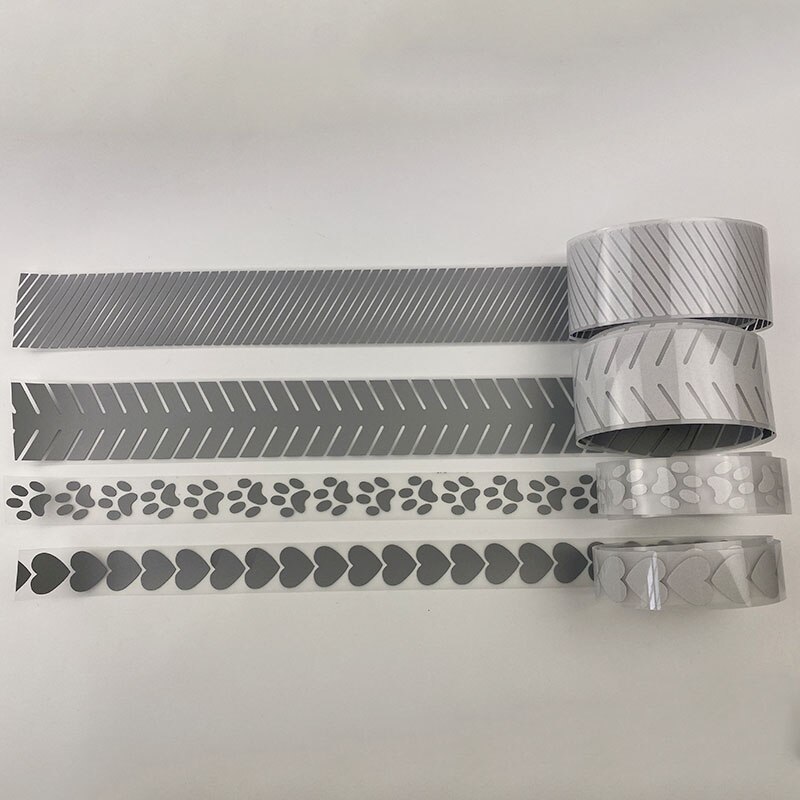 1M Heat Transfer Vinyl Film Reflective DIY Tape Ribbon Iron On Fabric Clothes High Visibility Traffic Safety Materials