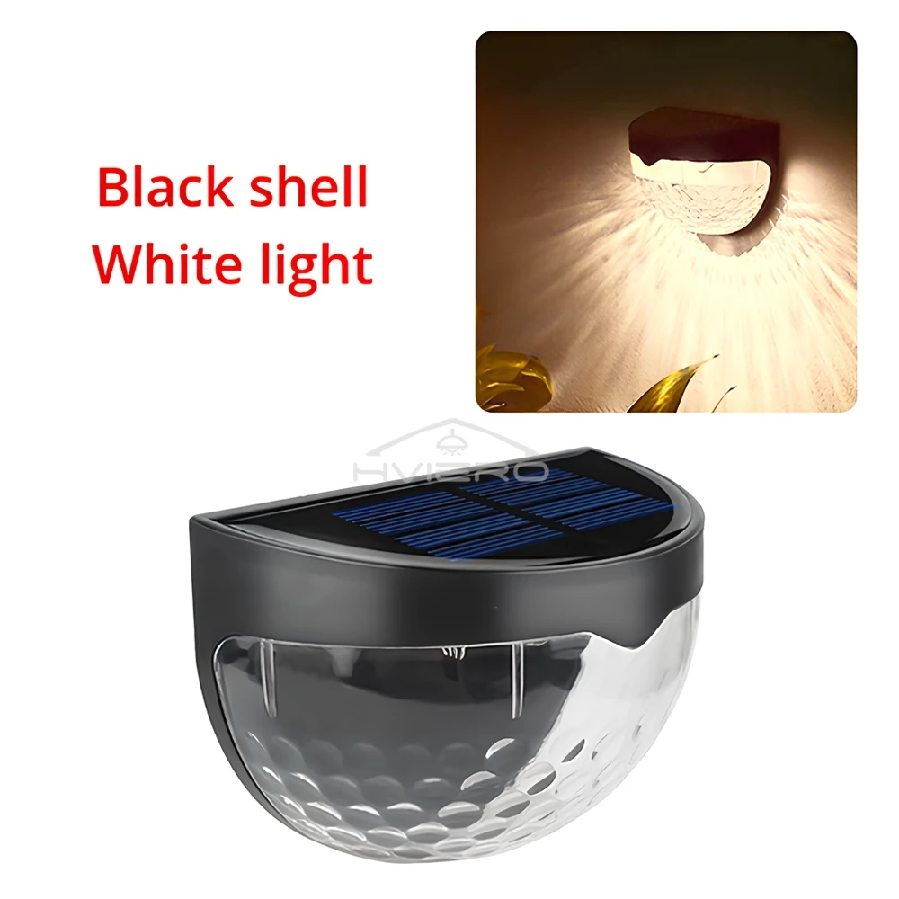 LED Solar Heklamp Buiten Waterdichte Wandlampen Gegolfde Verlichting voor Hek Terras Tuinpad Decoratief Licht Warm Wit: Cold White