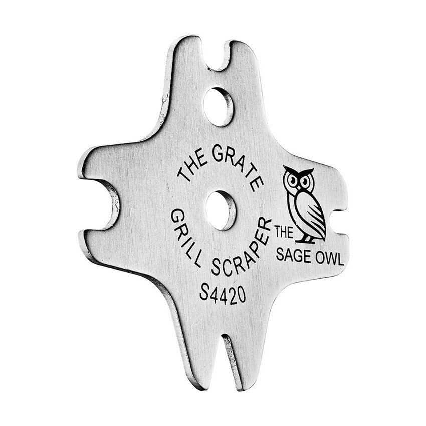 Portable Metal BBQ Grills Grate Cleaner Cleaning Barbecue Scraper Scrubber Tool Stainless Steel Grill Scraper BBQ Accessories: A