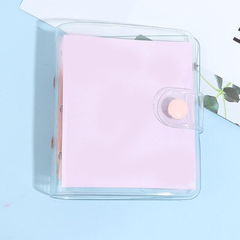 Przezroczysty segregator robić notebooka mini luźny liść robić książki uczeń przenośny notatnik robić segregatorów szkolnych: różowy