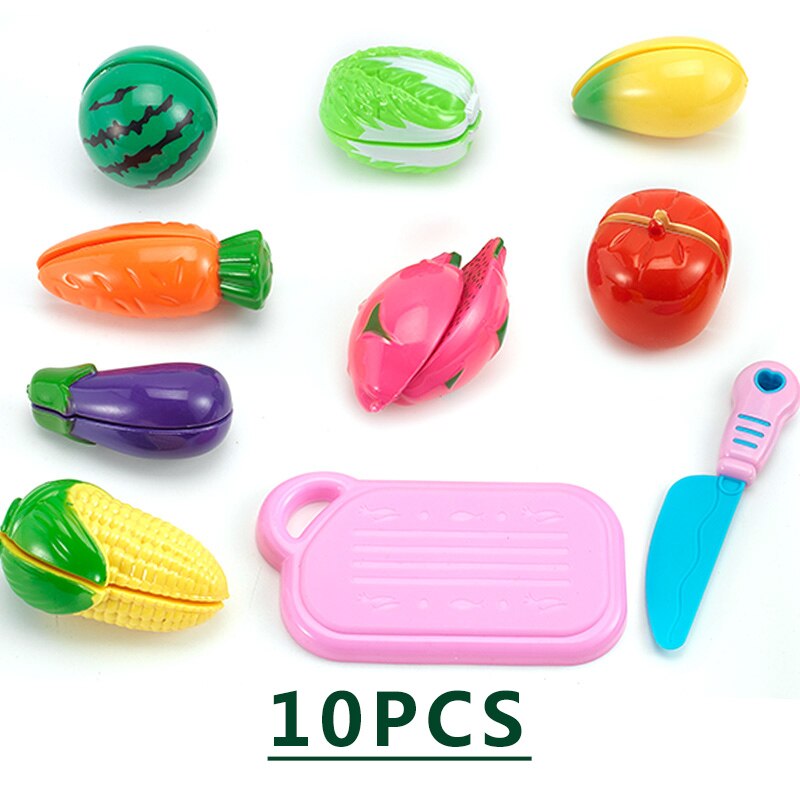 10 PCS Cutting Fruit Vegetable Pretend Play Children Kid Educational Toy: 10 pcs B