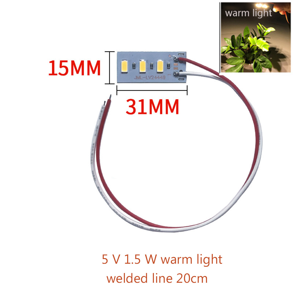 10 Uds alto brillo 1,5 W 5V LED 5730 SMD lámpara de Color bombilla de tablero de luz con línea rojo amarillo verde azul luz blanca cálida: Beige