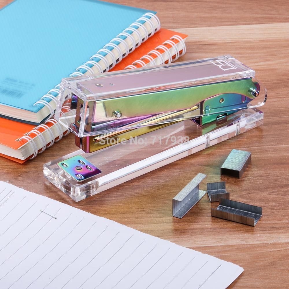 Clear Acrylic Rainbow Stapler Tape Dispenser bureau accessoires office accessories