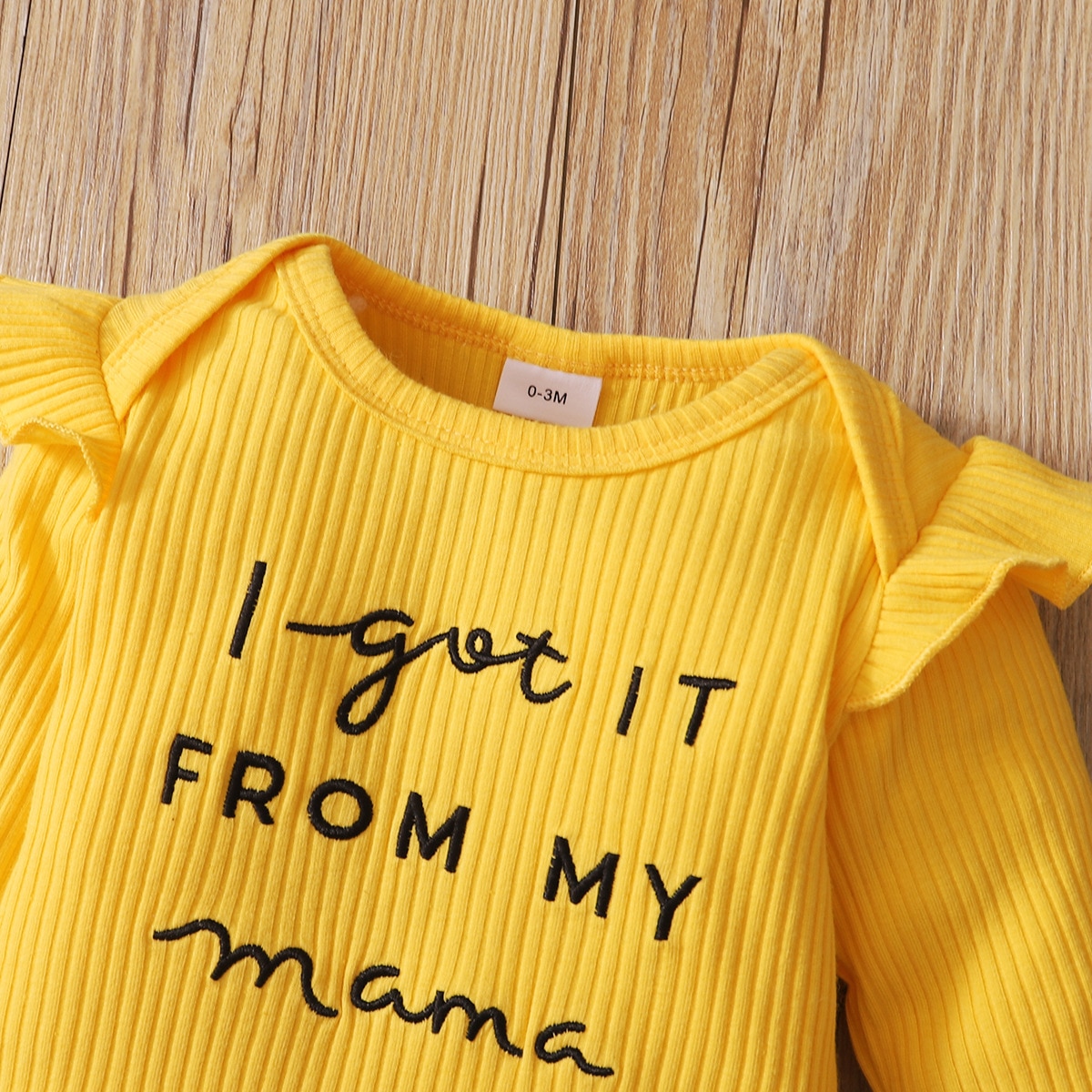 Prowow 0-12m neugeborenen-mädchen-kleidungsset, gestrickter strampler mit buchstabenprint + geblümte Schlauch mit schleife + stirnband, frühlings-babykleidungsoutfits