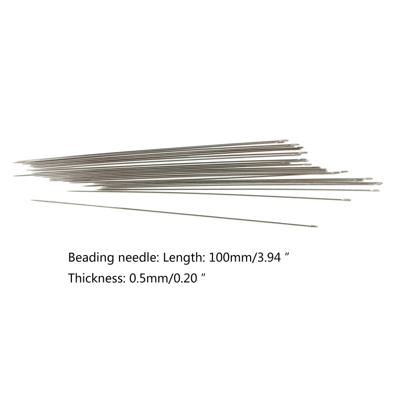 25 Pcs Long Straight Beading Needles for Extra Fine Thin Beading Embroidery Need