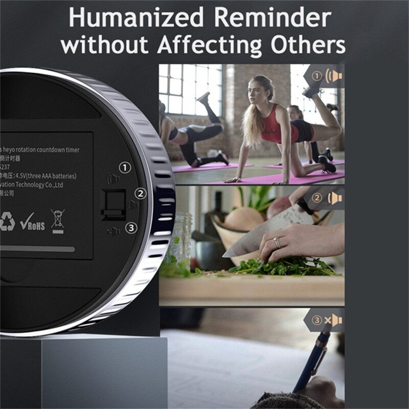 Magnetic Digital Timers Manual Countdown Kitchen Timer Countdown Alarm Clock Mechanical Cooking Timer Counter Clock Home Decor