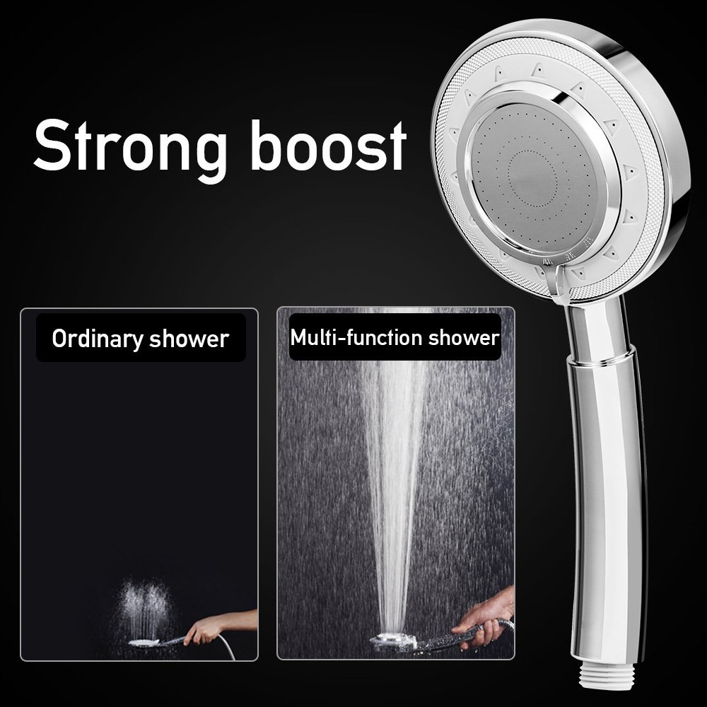 Water saving Shower head High Pressure Boosted Bathroom Handheld ...